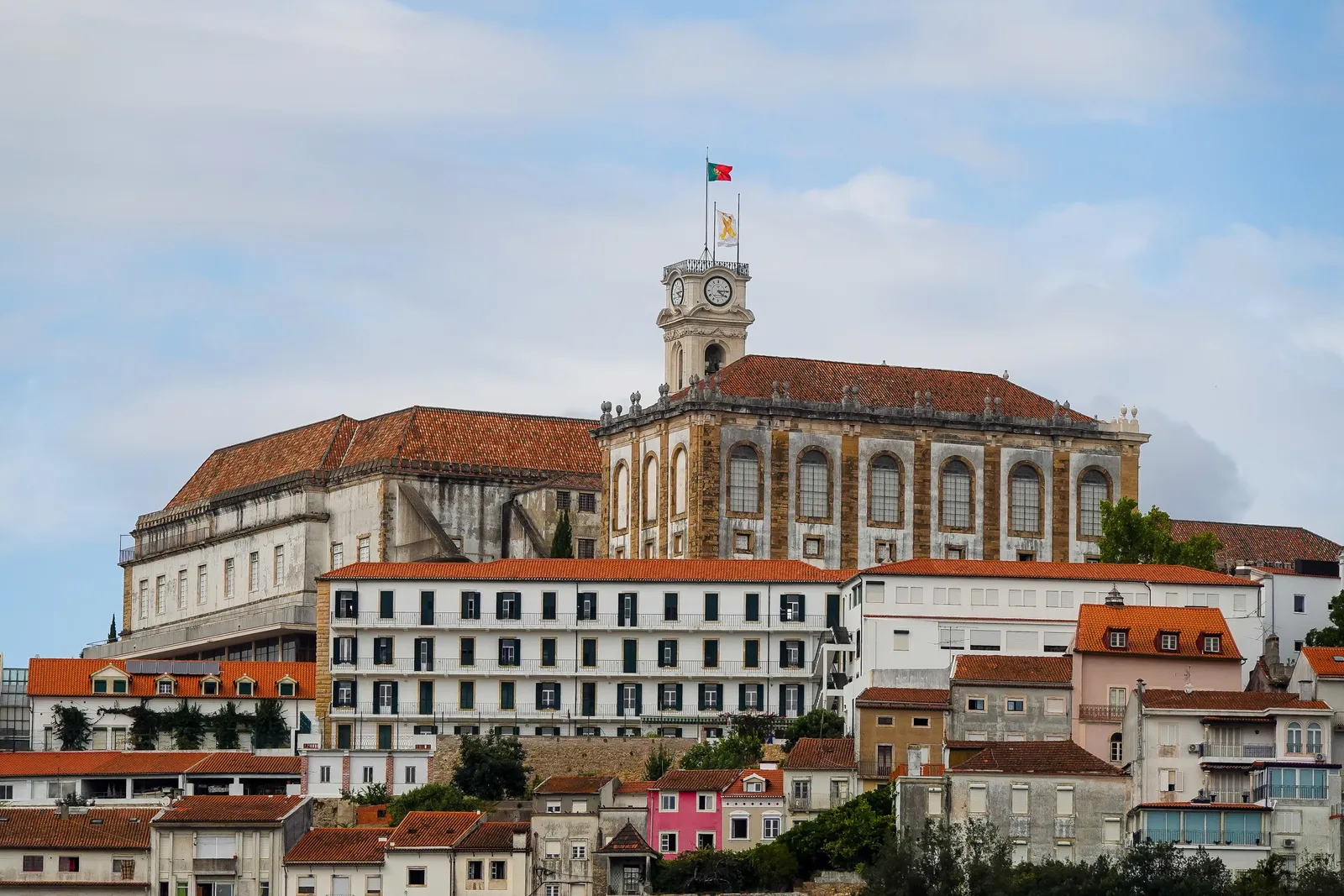 The University of Coimbra on its hill above the tiled roofs of the old town