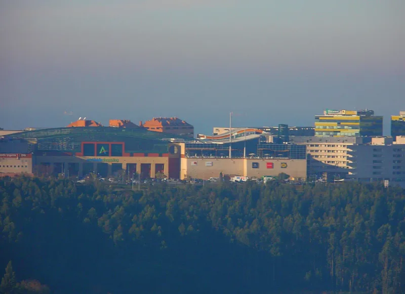 The Arrabida shopping centre in Porto at dusk